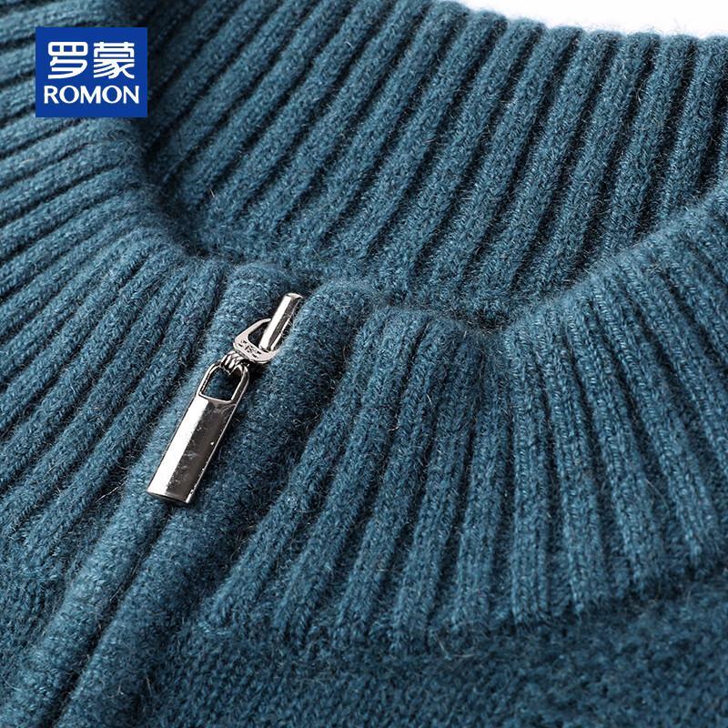 ROMON Men's 100% Cashmere Half-Zip Pullover Sweater