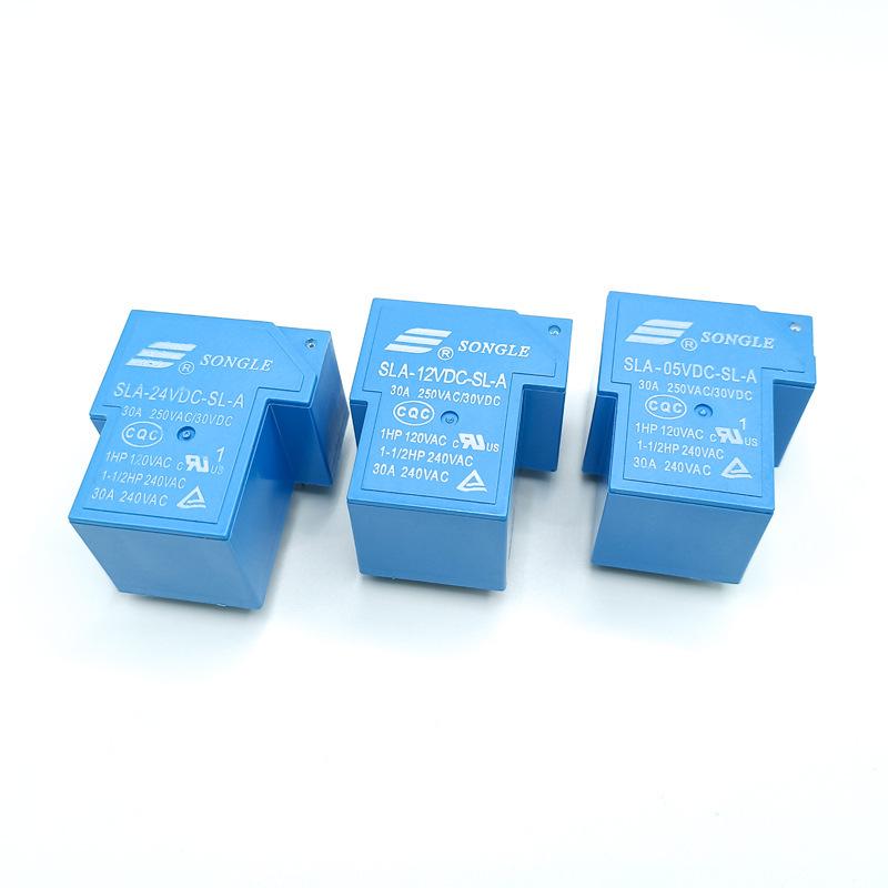 Brand New Original Songle 12VDC Power Relay, 4 Pins, 30A Current, Available in 5V, 12V, 24V