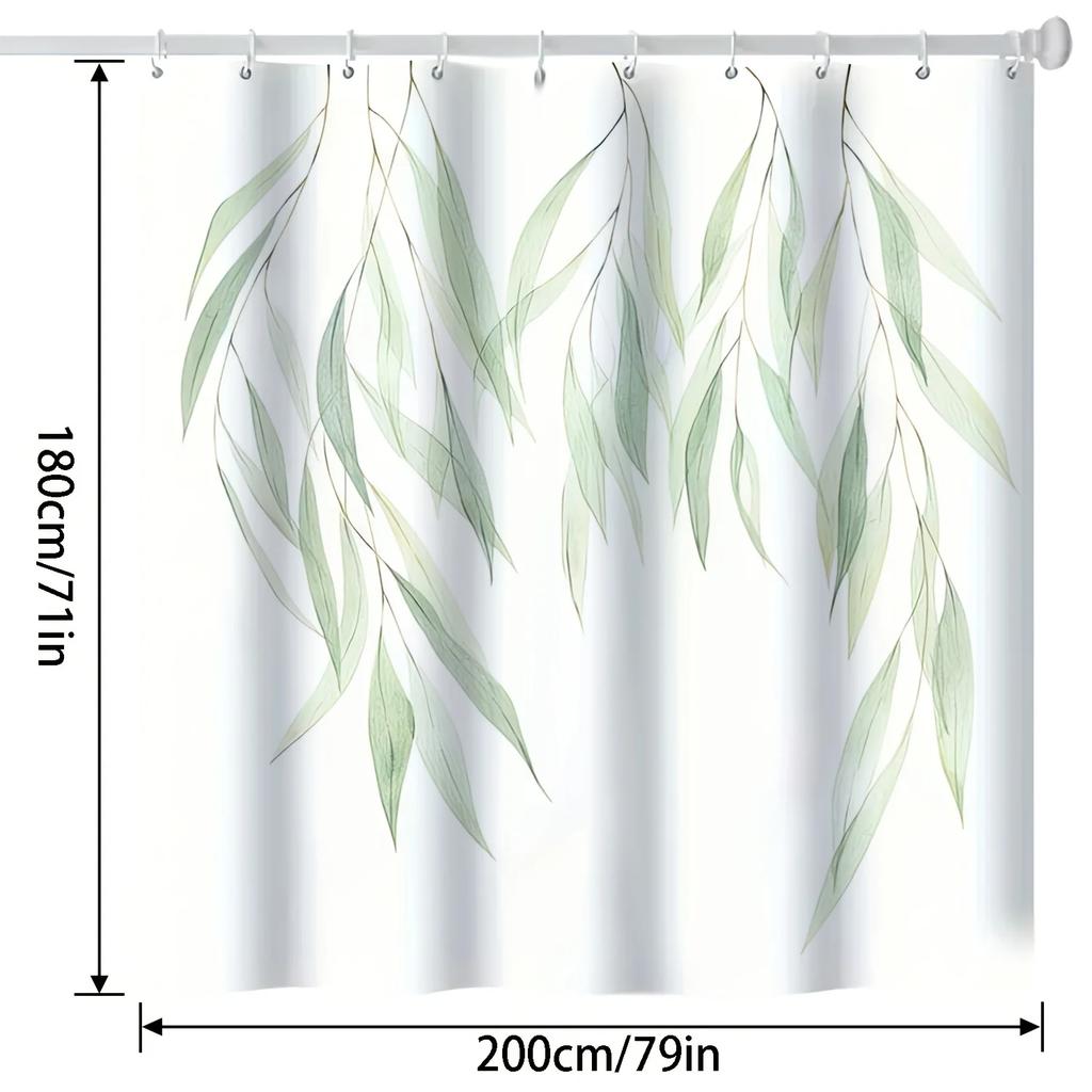 Classic Modern Art Shower Curtain - Bright Flowers, Leaves & Trees, Digital Print, Beautiful Nature Theme, Bathroom & Home Decor