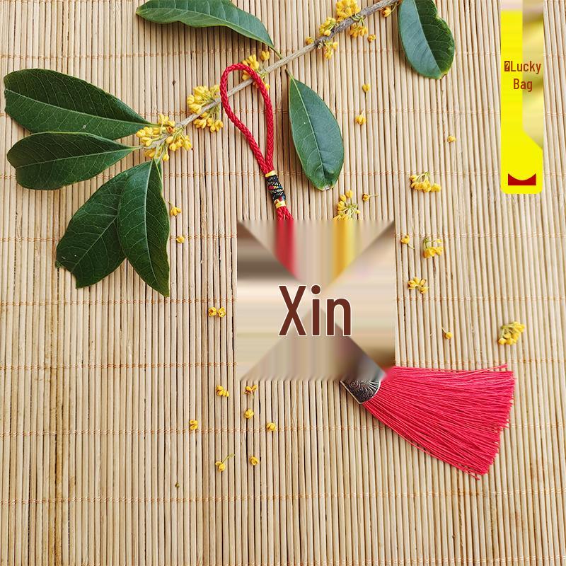 Wooden Tassel Keychain Ornament for Spring Festival - Car Hanging Decoration for Wealth & Prosperity