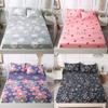 Flower Strawberry Print Bed Cover Dustproof Fabric Bedspread Mattress Protective