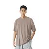Uniqlo Solid Color V-Neck Pullover Short Sleeve T-Shirt Unisex Tops Light-Beige 455364-30