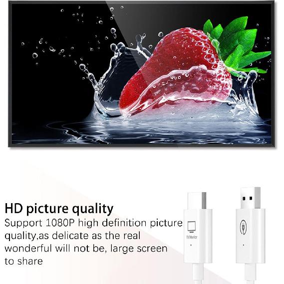 HD Receiver and Transmitter Kit - 1080P 4K Ultra Mode Dongle Adapter, Convenient 2-Cable Plug and Play Streaming Media for , Dongle, Labtop, PC