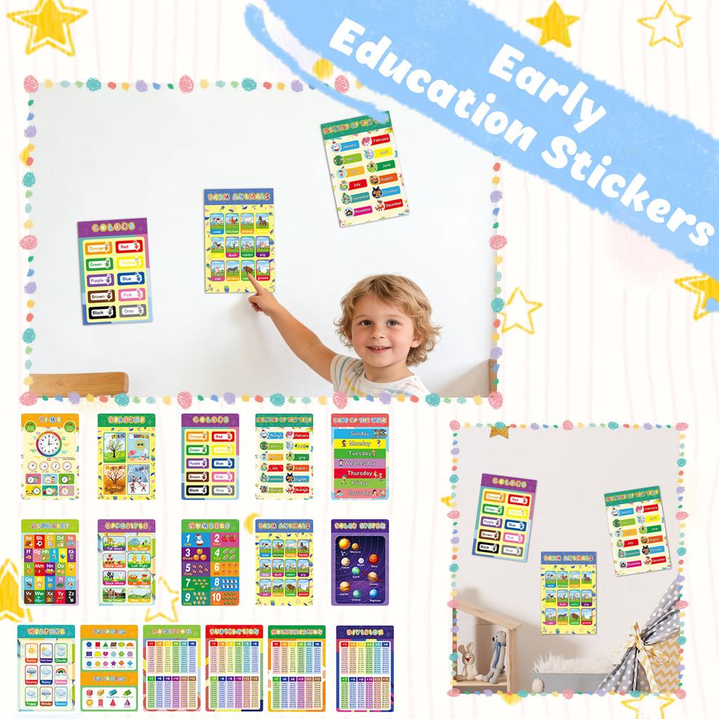 16 Bohemian Educational Posters For Toddler Classrooms And Teacher Decorations, Suitable For Ages 1 To