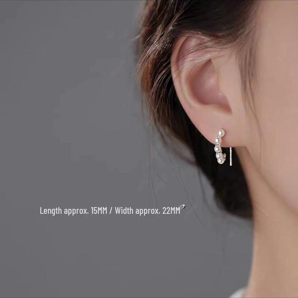 2024 Niche Style: Light Luxury Pearl & Sterling Silver Stud Earrings
