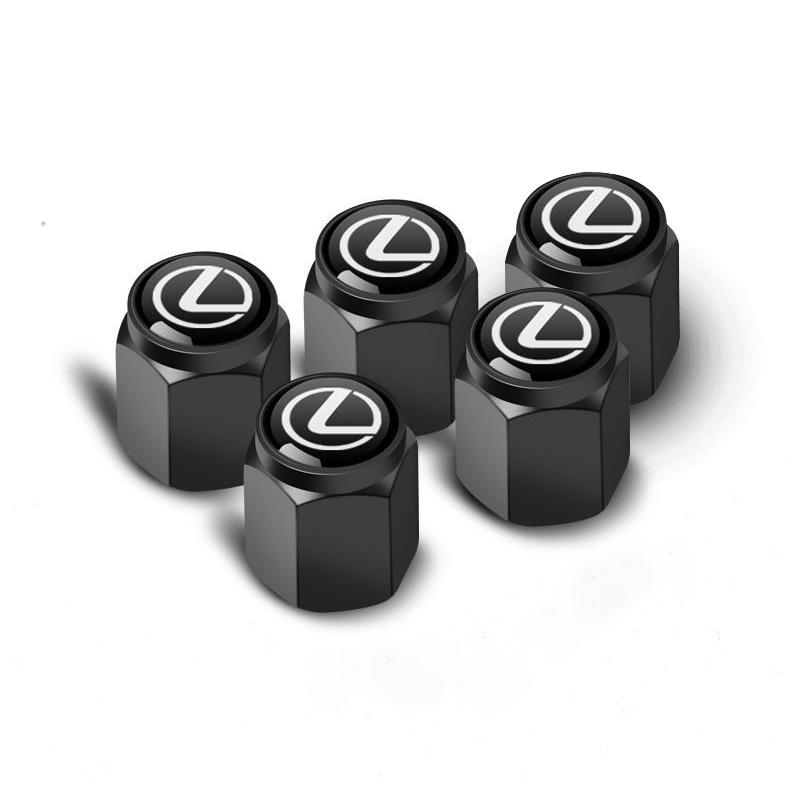 

5pcs Metal Car Wheel Tire Valve Stem Caps Covers For Lexus UX250h RX450h CT200h RX400h NX300h RX350 RX300 GX470 Auto Accessories