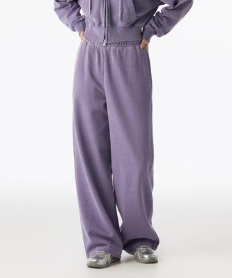 MUSINSA STANDARD WOMAN Pigment Wide Sweatpants [Purple Grey]