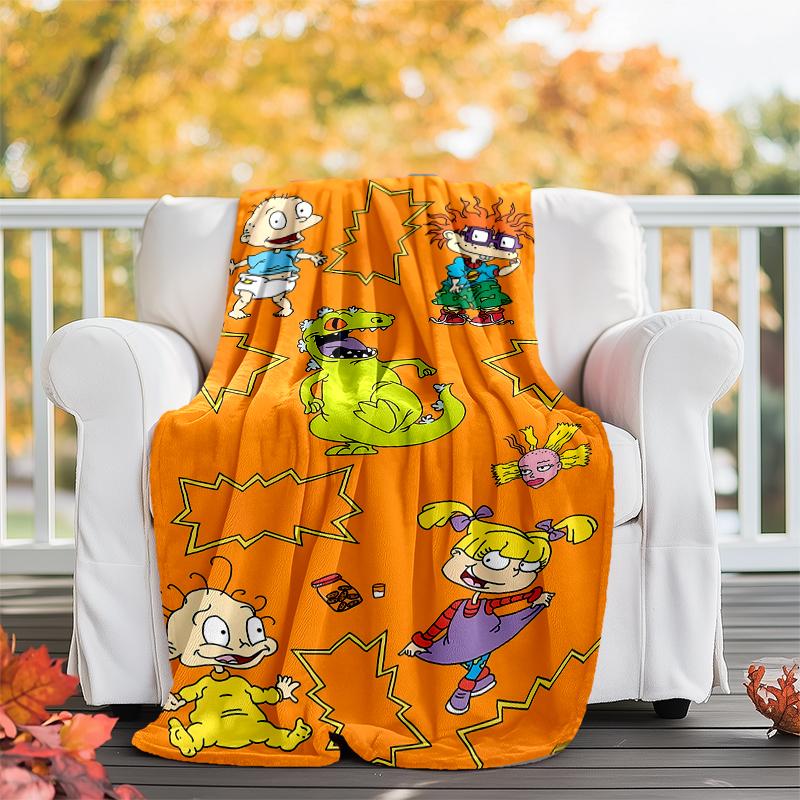 Rugrats Theme Printed Blanket - Perfect for Couch, Bed, Travel & Outdoor Use | Machine Washable, Cozy & Durable.