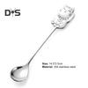 Stainless Steel Food Grade Coffee Spoon Thicken 304 Ergonomic Handle Lucky Cat Stirring Spoon Party Supplies