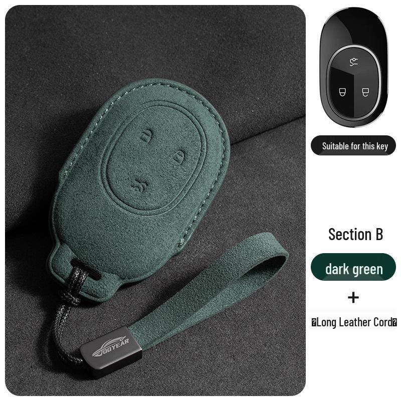 NIO Key Fob Case for ES6, ES8, EC6, ES7, ET7, ET5 - Tricolor Suede Protective Shell
