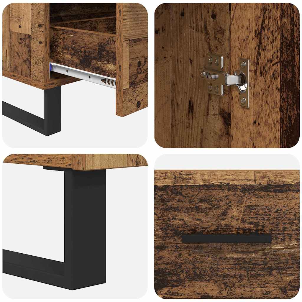 Highboard Reclaimed Wood 69.5 x 30 x 115 cm Wood Based Material