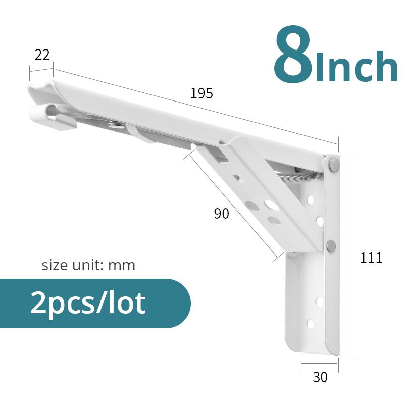 

KAK 2PCS Triangle Folding Angle Bracket Heavy Support Adjustable Wall Mounted Bench Table Shelf Bracket Furniture Hardware