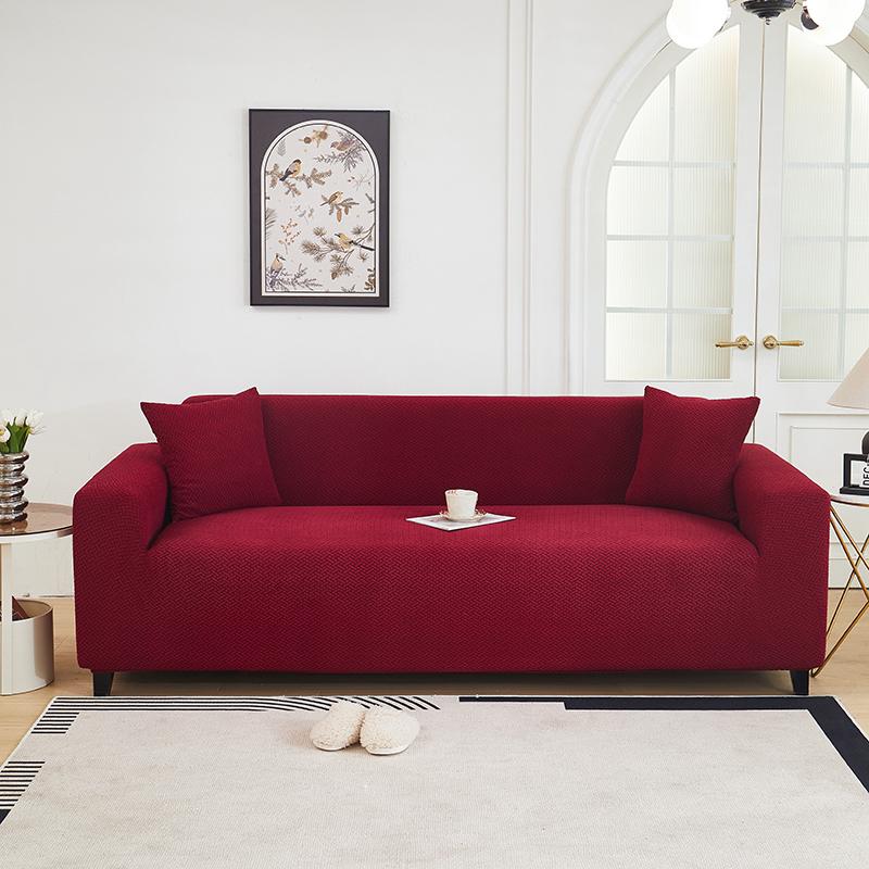 1pc Jacquard Elastic Sofa Slipcover Adjustable Non-slip Stretch Sofa Cover Home Living Room Sofa Protector Cover Home Decor