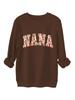 European Style Floral Grass Pattern Thick Warm Hoodie - Women's Round Neck Long Sleeve