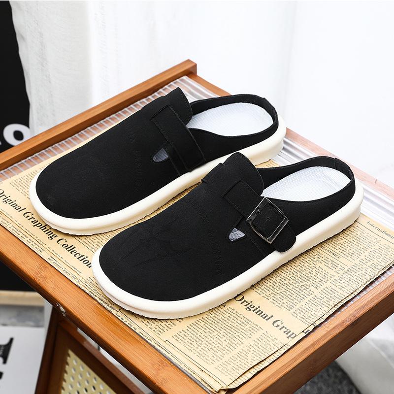 Fashion 2025 Summer Men's Closed-Toe Slip-On Slides Breathable Casual House Shoes Comfortable Outdoor Fashion Footwear for Daily Wear