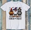Chick or Treat Halloween Chicken Meme Parody Funny Gift Tee T Shirt M1751