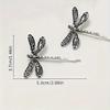 1 Pair Antique Silver Dragonfly Shaped Hair Clips Metal Hair Clips Elegant Side Hair Braids Hair Buns Ladies' Elegant Hair Clips