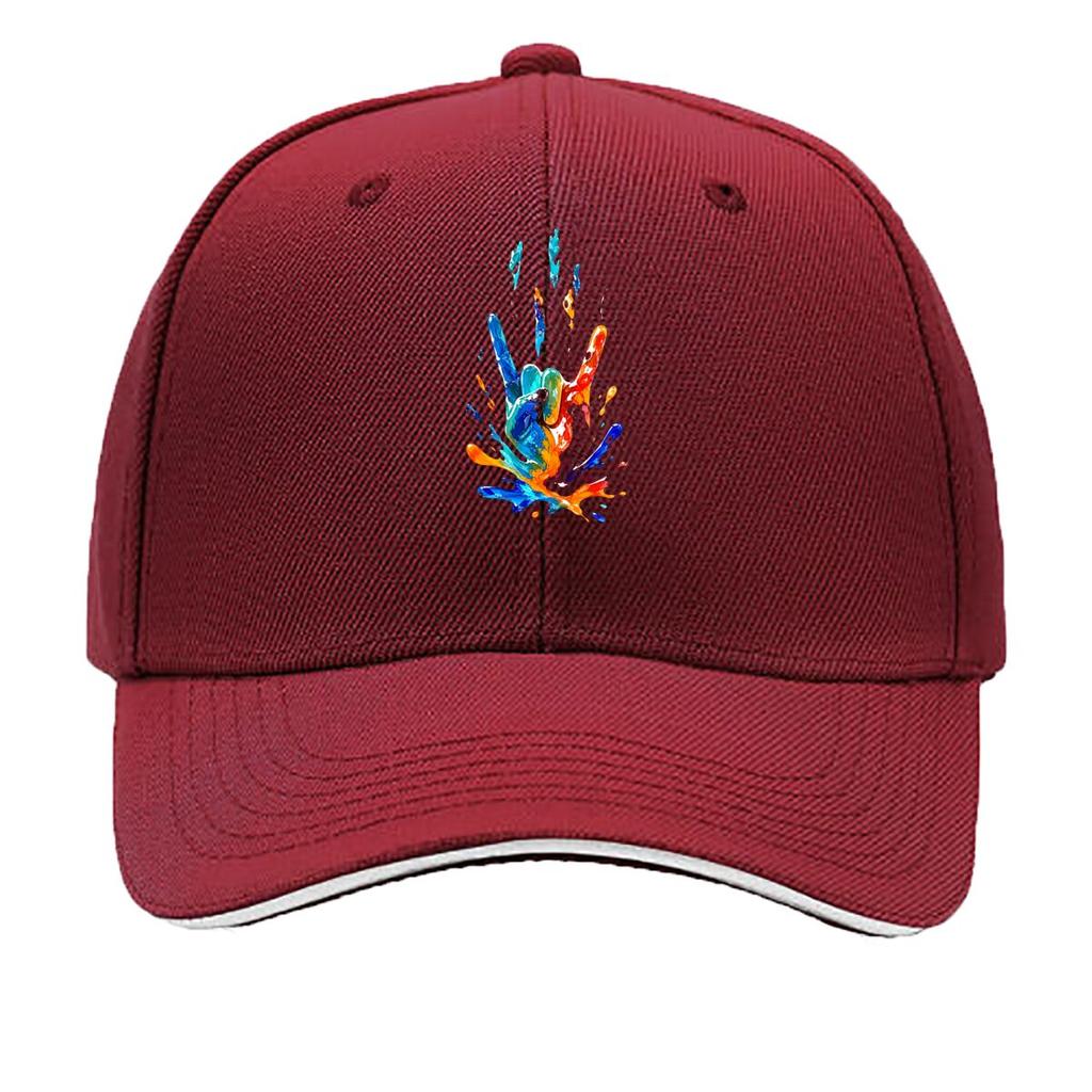 Abstract Liquid Splash Gesture Artwo Sandwich Baseball Cap Sun Cap Outdoor Workouts Hat