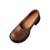 Thick Heel Elegant Light Mouth Small Leather Shoes One Pedal Commuting Single Shoes Summer New Mother Shoes