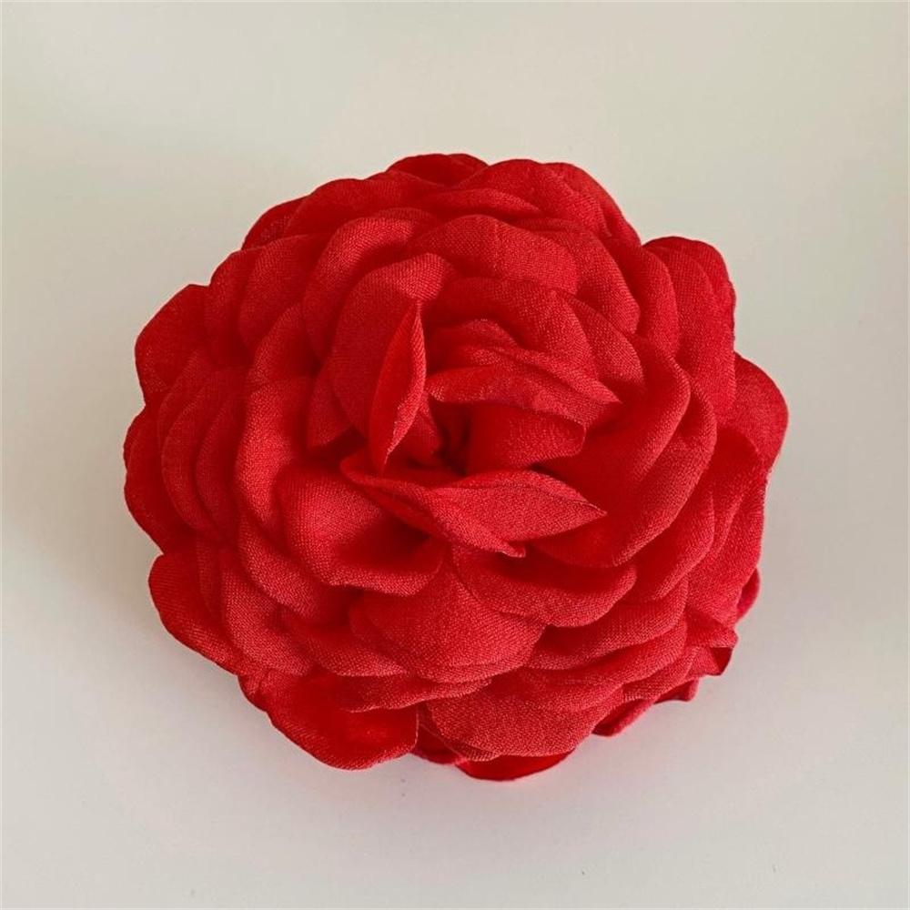 Rose Flower Large Hair Claw Handmade Fabric Flowers Grab Hair Clip Sweet Shark Clip Hair Accessories for Women Girls 8/10/12cm