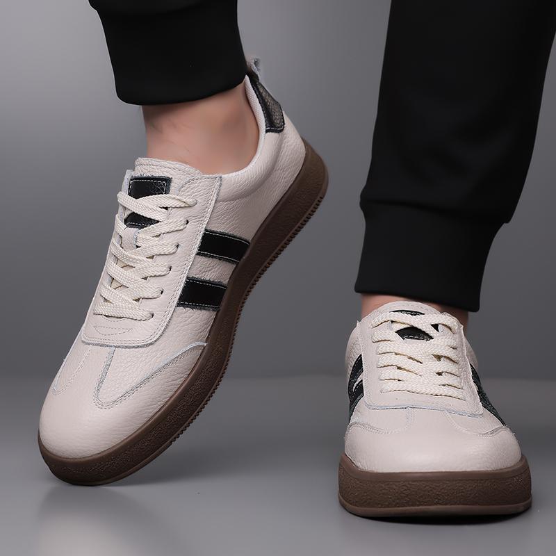 Fashion Leather Fashion Walking Shoes Men Luxury Brand Mens Soft Sneakers New Arrival Men Casual Footwear Male Comfortable Skate Shoe