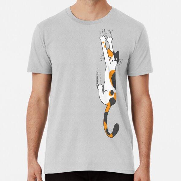 

Calico Cat Hanging On T-Shirt S-5XL Best T-Shirt 2XL