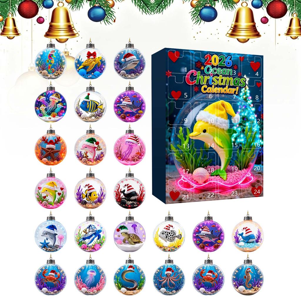 Animals Advent Calendar - 2D Hanging Ornament for Christmas Countdown