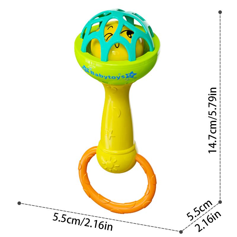 3/1pcs Baby Toddler Double-headed Hand Rattles Soothing Hand Grip Rattles Playthings Infant Rattle Infant Nibbling Playthings Infant Playthings