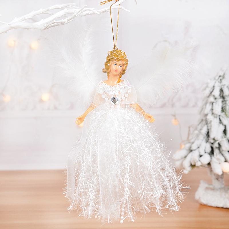 Xmas Tree Pendants Snowflake Angel Deer Hanging Ornaments Christmas Decorations For Home Kids Toy 2024 Navidad New Year Party