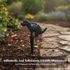 Garden Stake with Dog Silhouette Outdoor Cast Iron Sign Metal