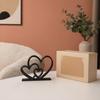 Valentinstagsgeschenk Ineinandergreifende Herzstatue 3D-gedruckte Schreibtischfigur Romantisches Liebesherz