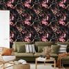 Marble Black and Burgundy Wallpaper for Living Room and Bedroom 50x1000