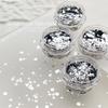 1 Jar Shiny Silver Sequins Mix Shapes Starlight Love Star Slice Decals Manicure Paillette Charms Nail Art Stickers
