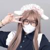 Lovely Headband Sheep Ear Shape Hairhoop with Pleated Lace for Cosplay Decors