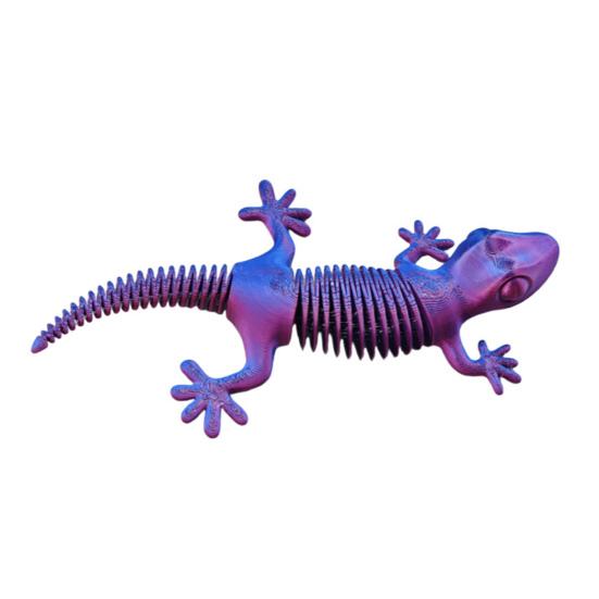 Figurină tip șopârlă imprimată 3D Articulații mobile Figurină gecko Model animal articulat Jucărie Acasa Birou Raft pentru cărți