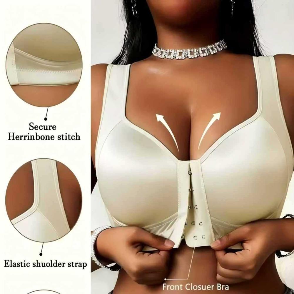 חזייה קדמית מכופתרת 4XL, מידה גדולה, עם איסוף, ספורטיבית, מונעת צניחה, ללא ברזל, בסגנון גופייה, גב יפה, חזייה ללא ברזל