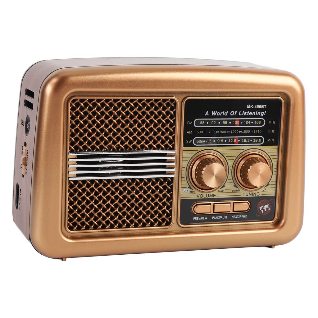 Portable AM FM SW Radio with Bluetooth Speaker Full Band Portable Radio with Retractable Antenna for Home Kitchen
