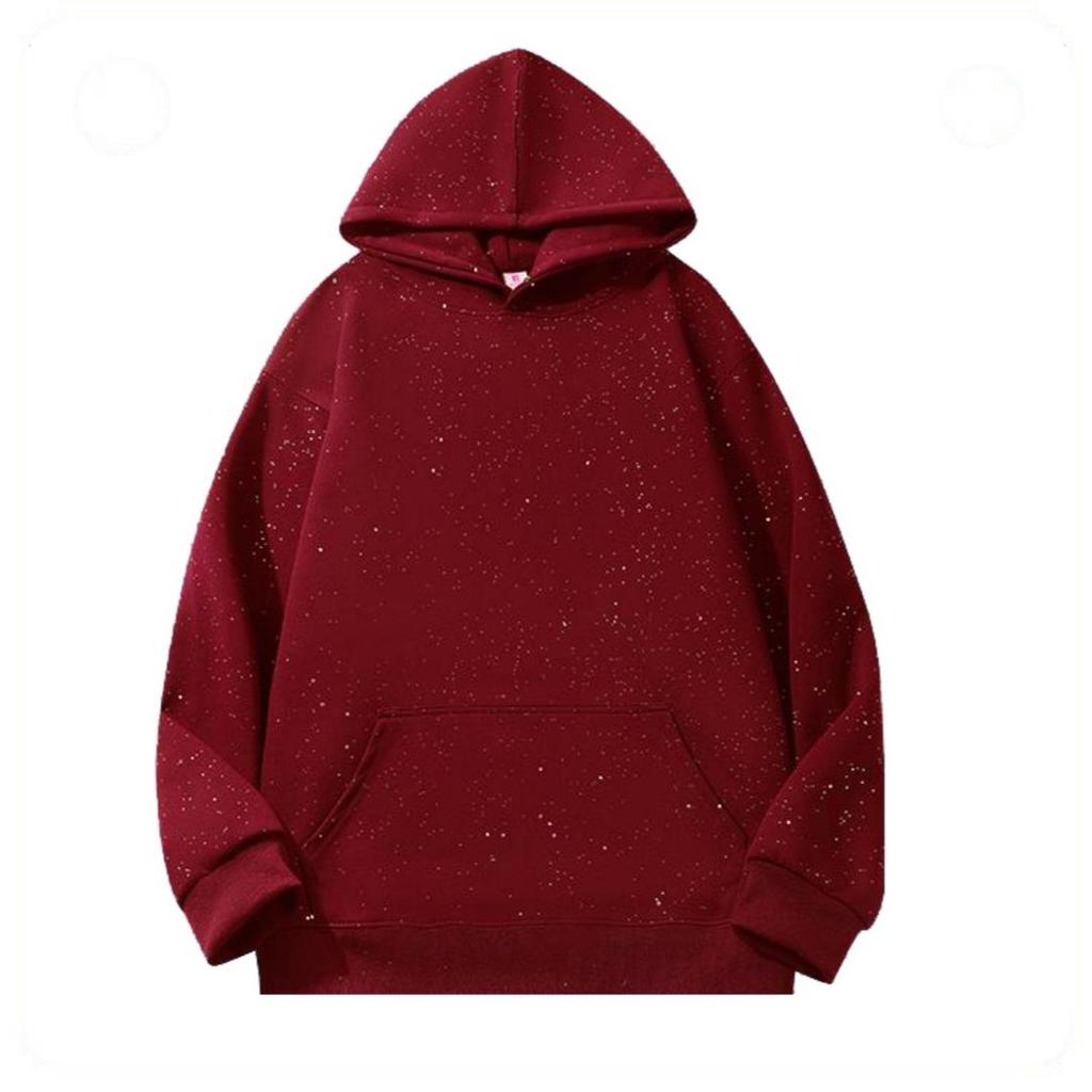 American Street Trend Hoodie, Heavyweight Loose Starry Hoodie, Pullover Top