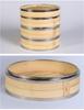 Mao Bamboo Steamer Basket with Stainless Steel Edge - Ideal for Baozi, Mantou, and Xiaolongbao.