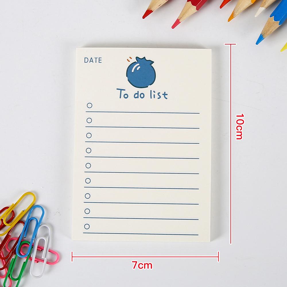 Simple Memo Pad Note Book Tearable Not Sticky Kawaii Decoration Sticky Notes Fruit Hand Account Memo Message Paper To Do List