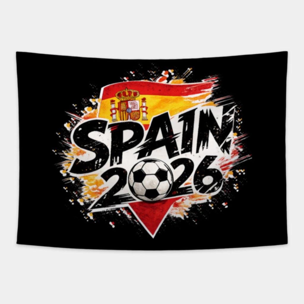 Vintage Spanish Royal Coat of Arms Splash Football Tapestry Wall Art For Fans Bedroom Living Room Background