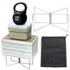 Aluminum Alloy Box Stand with Storage Bag Outdoor Storage Box Shelf Ice Box Foldable Support Shelf for Outdoor Picnic Fishing