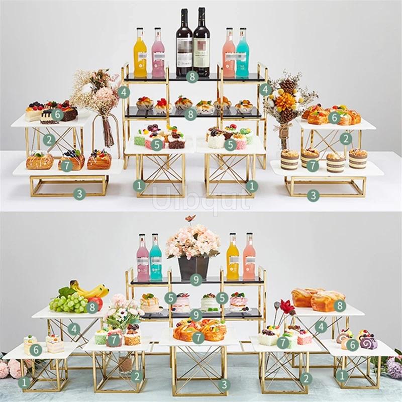 Dessert Pizza Exhibition Rack Stand Buffet Food Display Cake Tray Pans Plate Stand Tea Creative Table Baking Shop Decoration