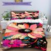 3Pcs Floral Print Printed Bedding Set, Breathable And Soft, Machine Washable, Christmas Gift, Suitable for Bedroom Decoration, 15185