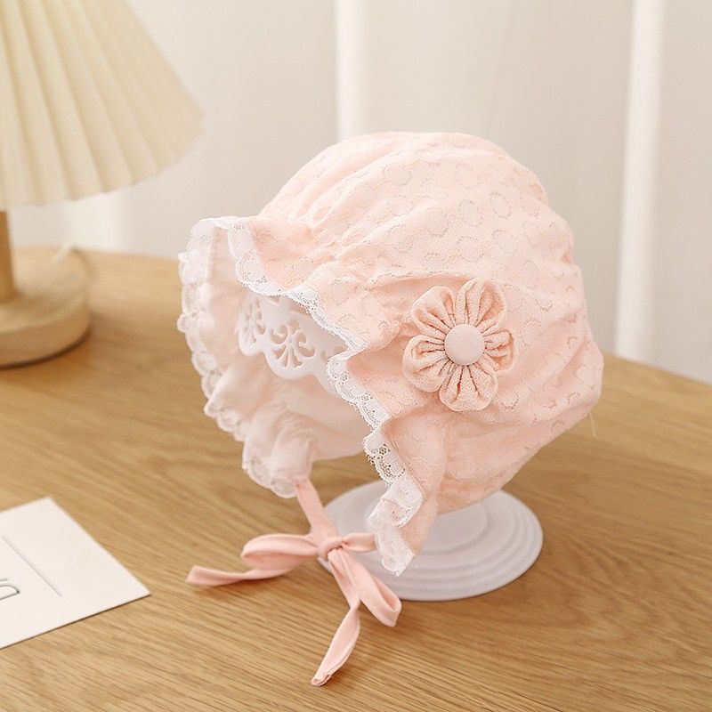 Baby Mädchen Spitzen Prinzessin Haube Hut Sommer Dünn Weiche Baumwolle Blume Sonnenhut Für Neugeborene Infat Fotografie Täglichen Ausflug