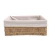 Woven Desktop Storage Basket Office Home Use Natural Fiber Organizer Snacks Stationery Cosmetics Cables