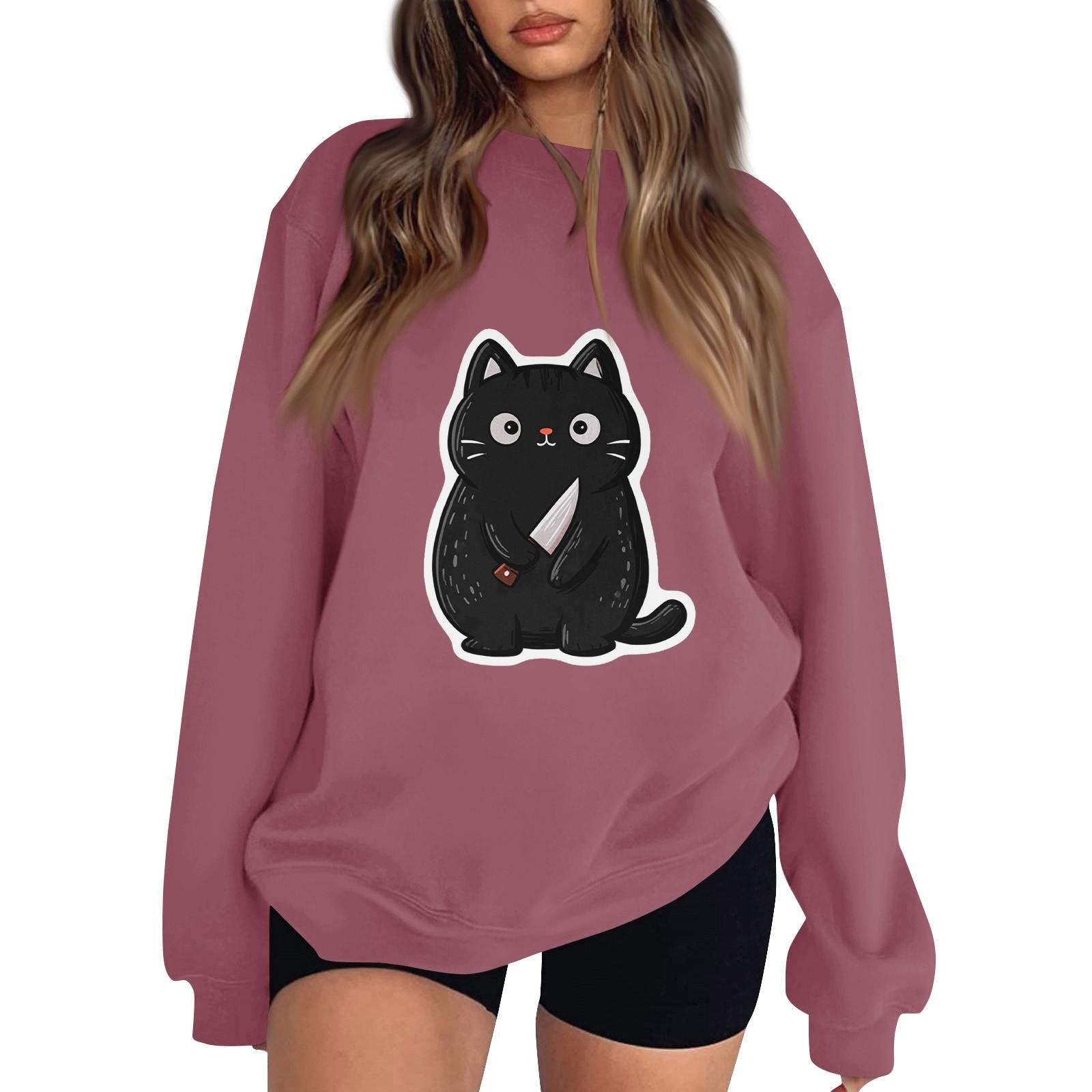 

Жіночий пуловер зі спущеним плечем, спортивний світшот з принтом на Хелловін XXL