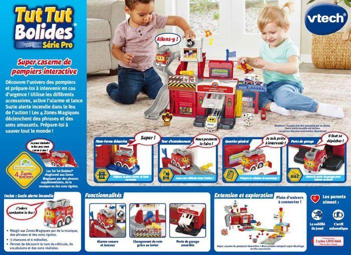 Jouet interactif - Vtech - TUT TUT Bolides Tour de Sauvetage Caserne - 18 mois et plus - Rouge - 22 pièces