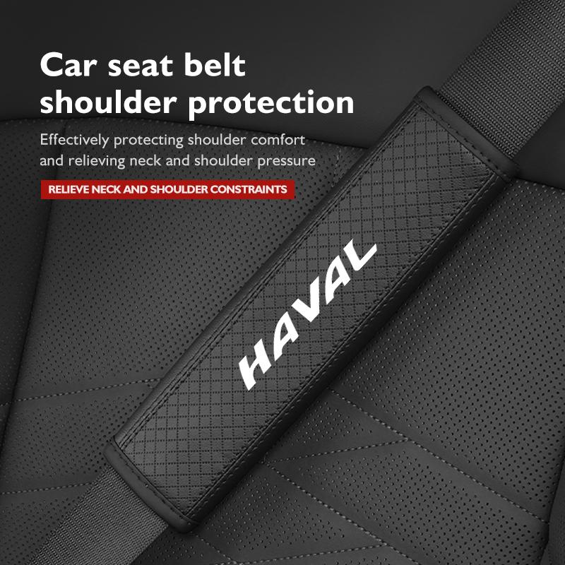 Leather Car Safety Belt Cover Protector Pads Accessories For Haval F7 H6 H1 H2 H3 H4 H5 H7 H8 H9 M4 M6 F5 F9 F7X F7H H2S