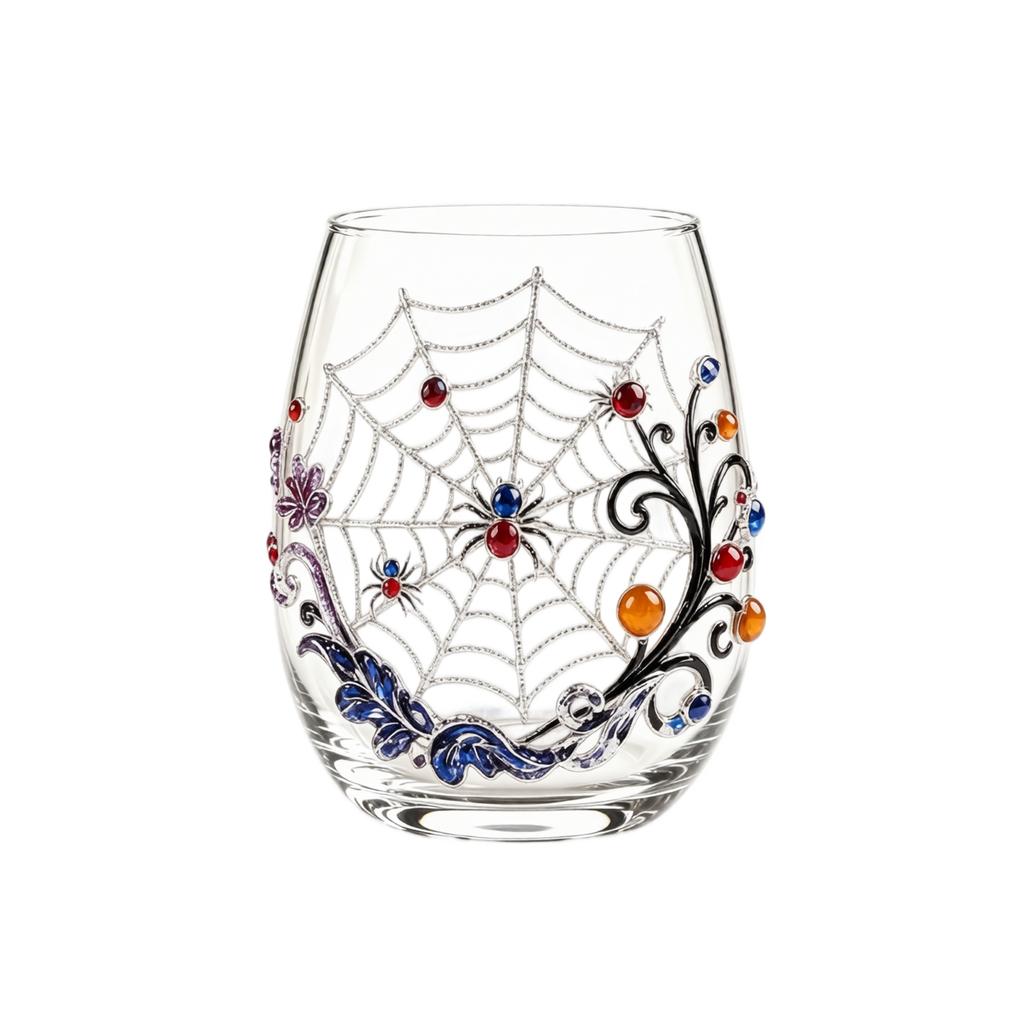 Halloween Printed Glass Tumblers with and Pumpkin Design, 15 oz